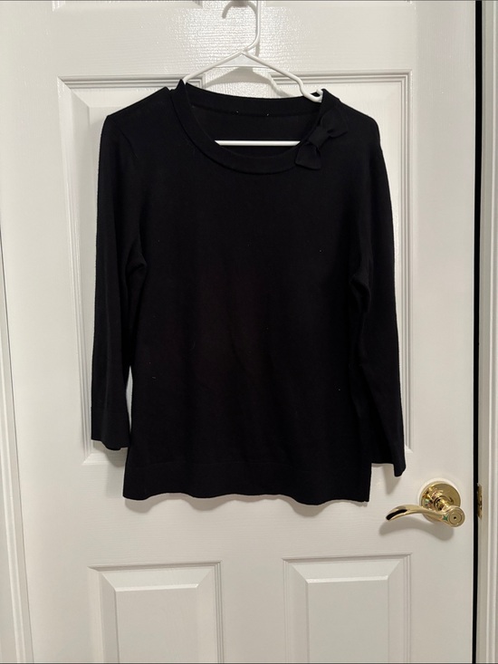 kate spade Tops - Kate Spade  Lightweight sweater Black Women's Bow-Sleeve Top